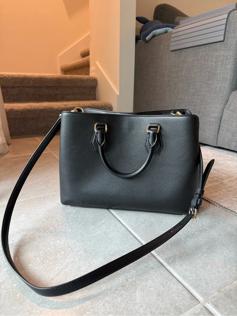 Michael Kors Camille large black satchel